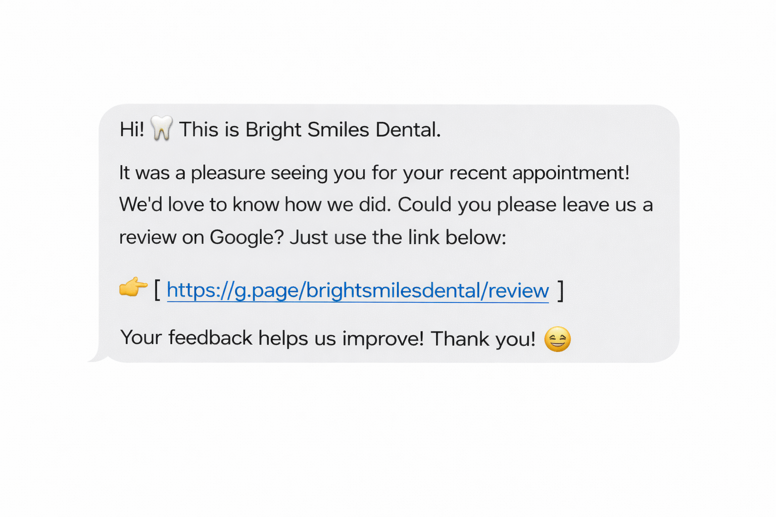 Dental Clinic Review Request